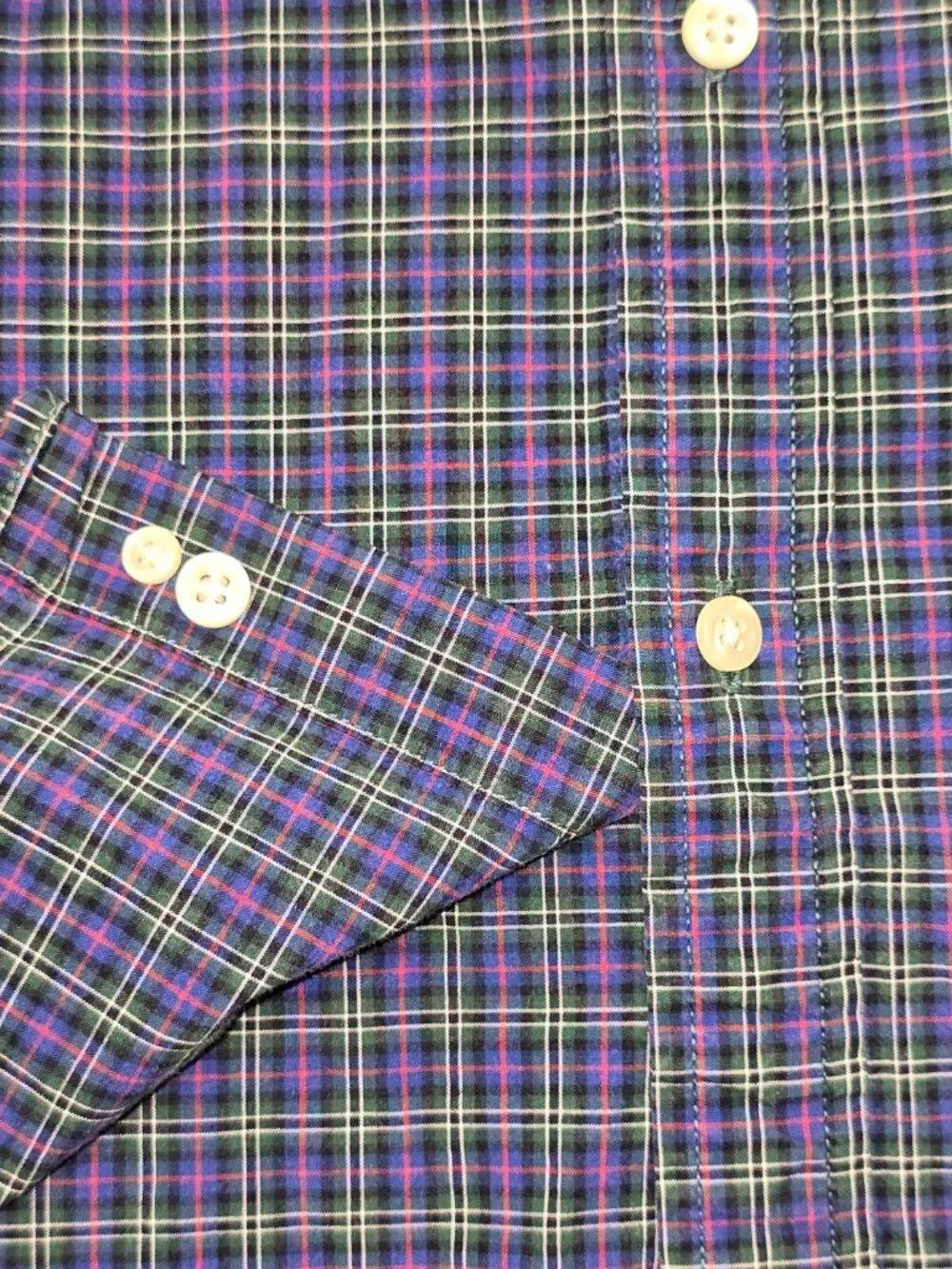 Ralph Lauren Boys Long Sleeve Plaid Shirt Youth XL (18‑20) Blue Green Purple Che